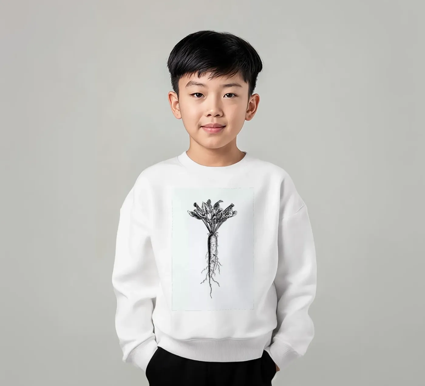 Beetroot kinder sweatshirt van Flora & Fauna