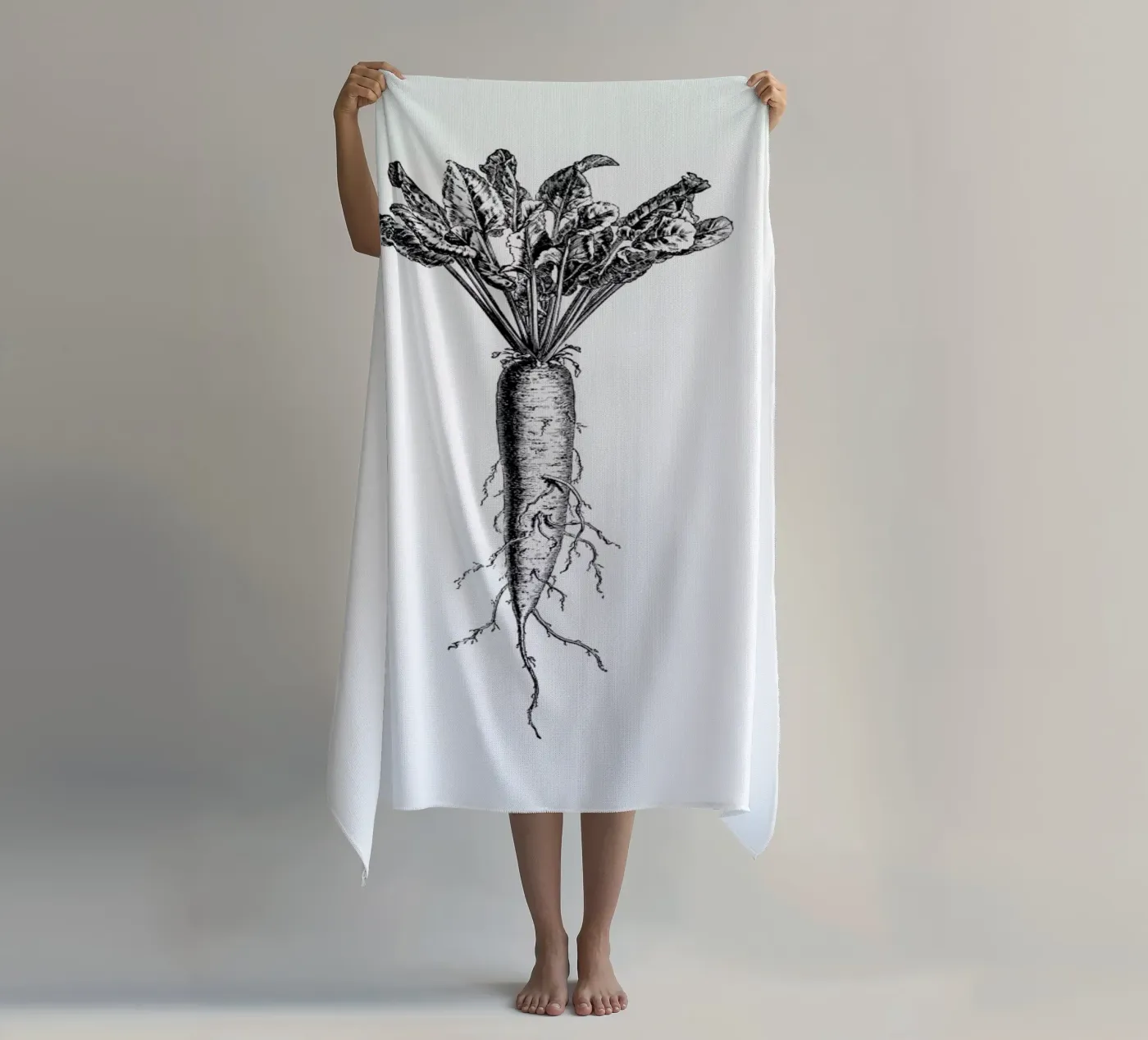 Beetroot strandhanddoek van Flora & Fauna