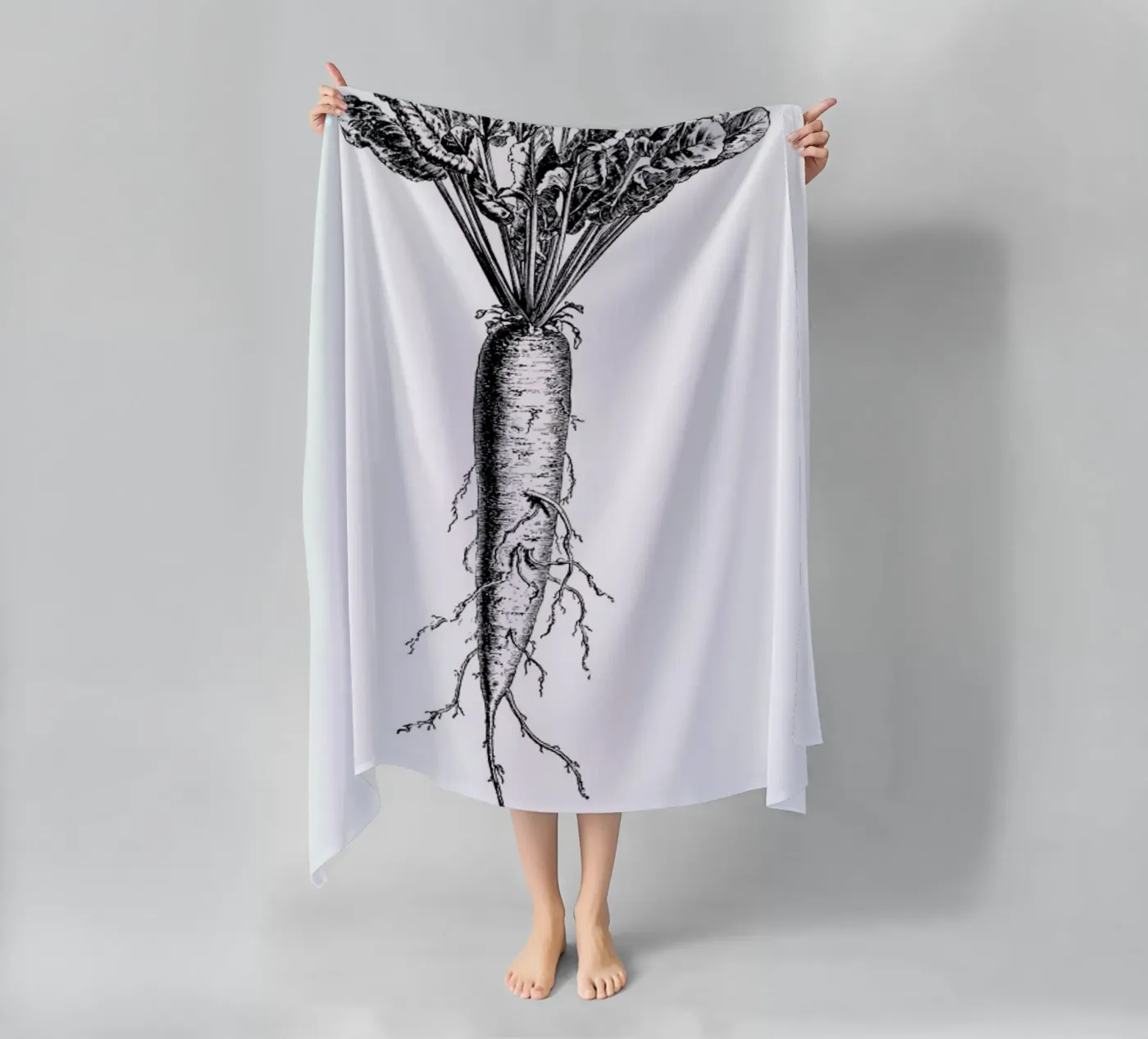 Beetroot strandhanddoek van Flora & Fauna