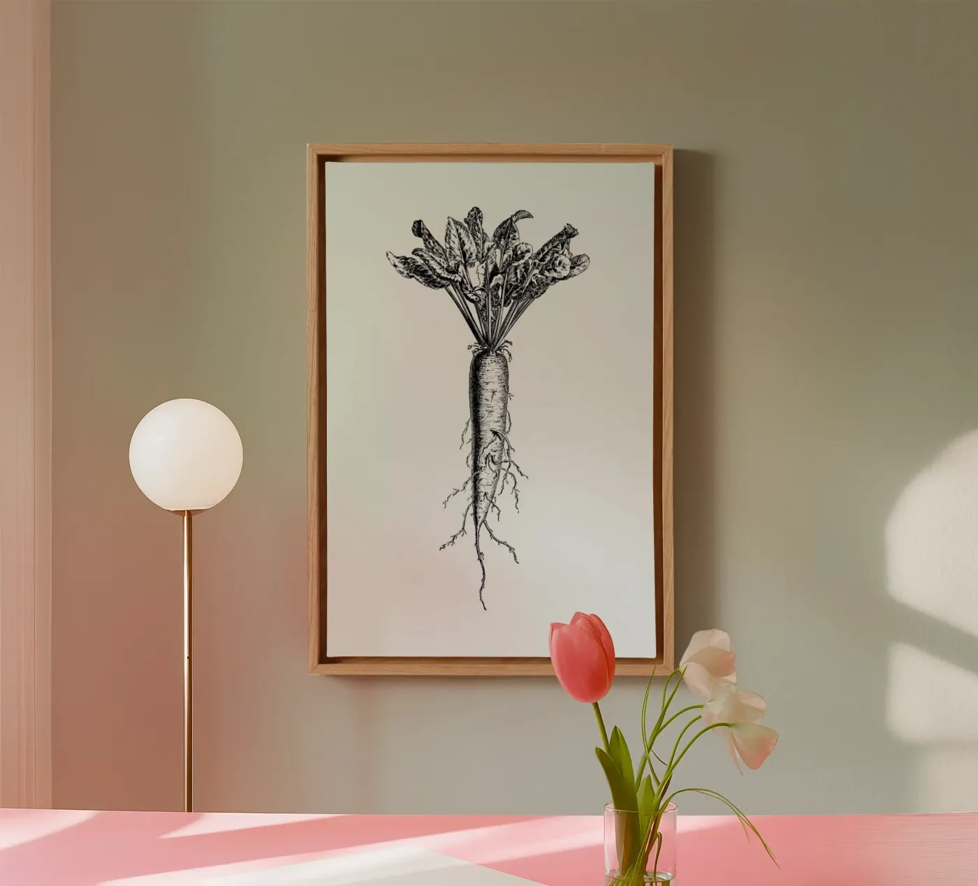 Beetroot canvas van Flora & Fauna