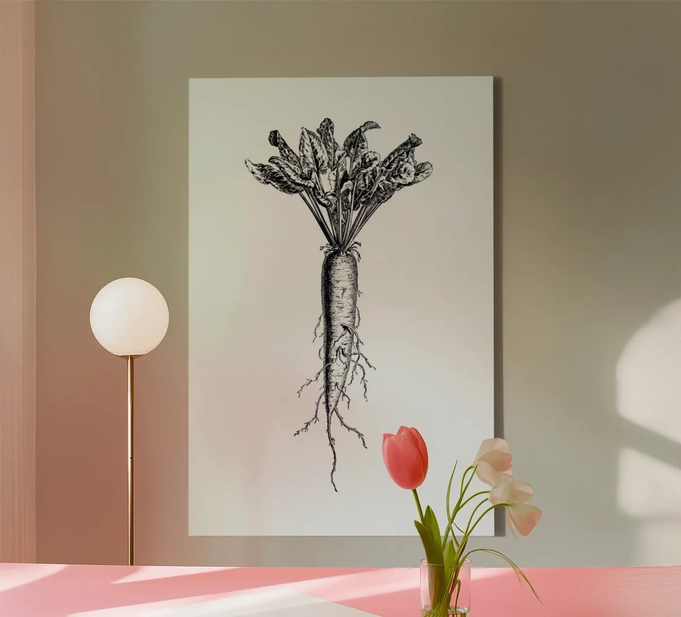 Beetroot canvas van Flora & Fauna