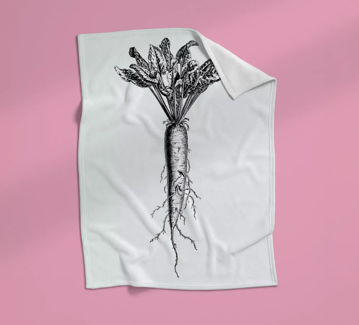 Beetroot fleece blanket by Flora & Fauna