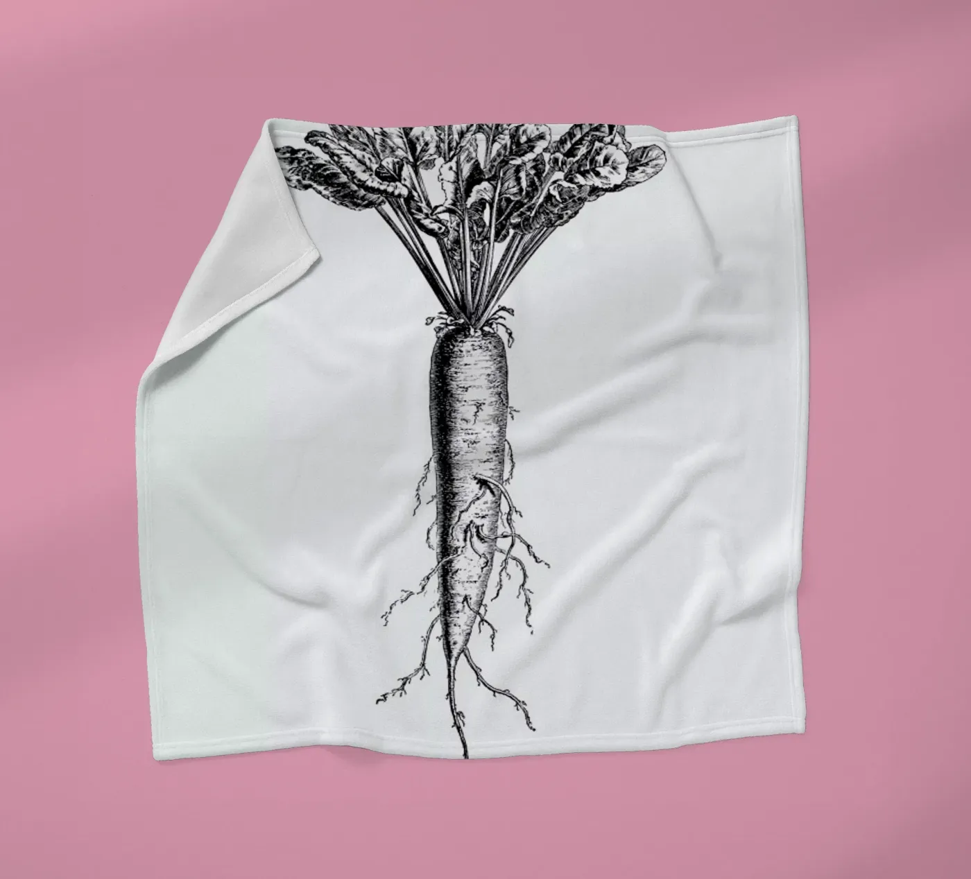 Beetroot fleece blanket by Flora & Fauna