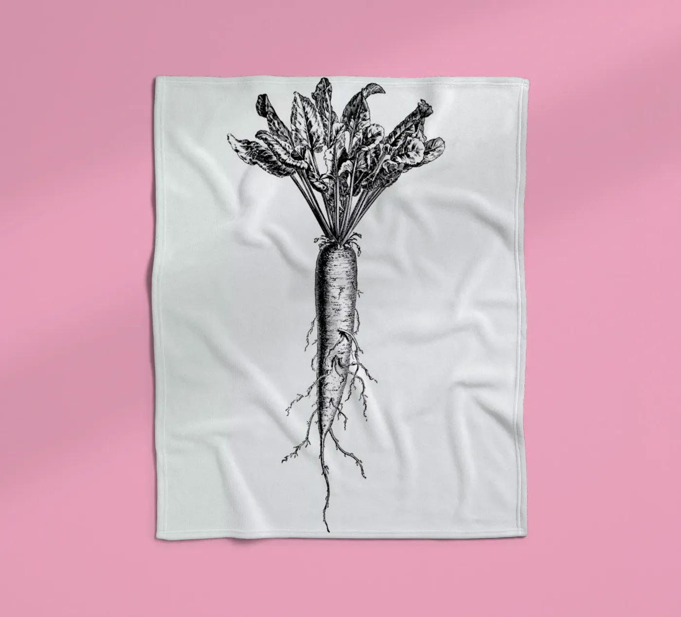Beetroot fleece blanket by Flora & Fauna