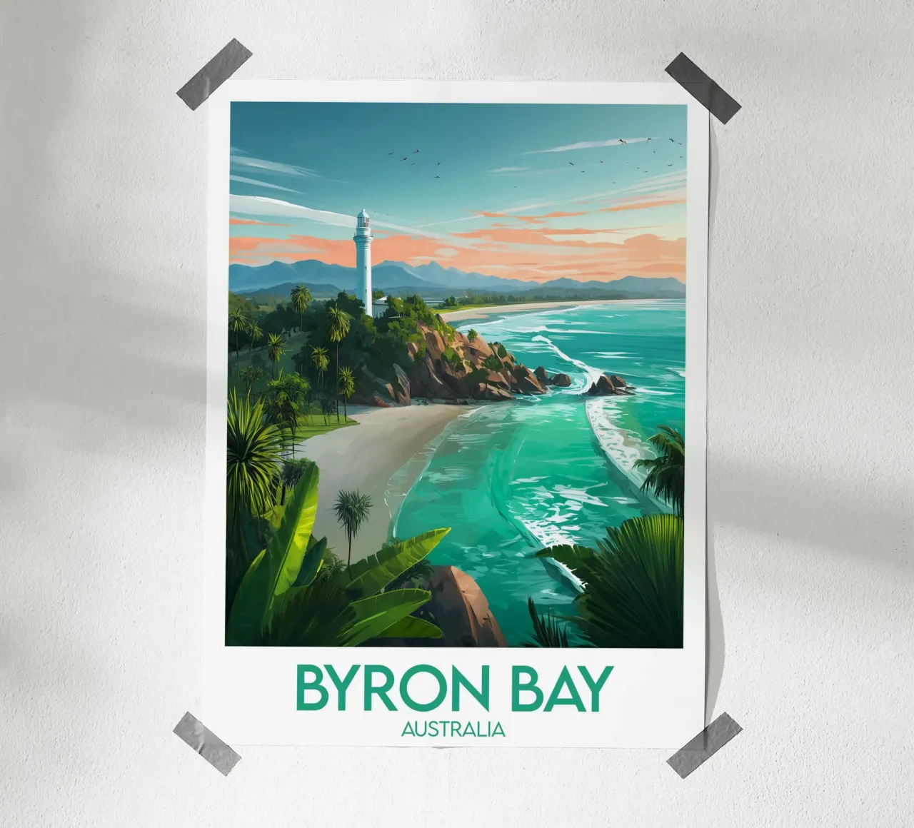 Affiche Byron Bay poster da Frame the World