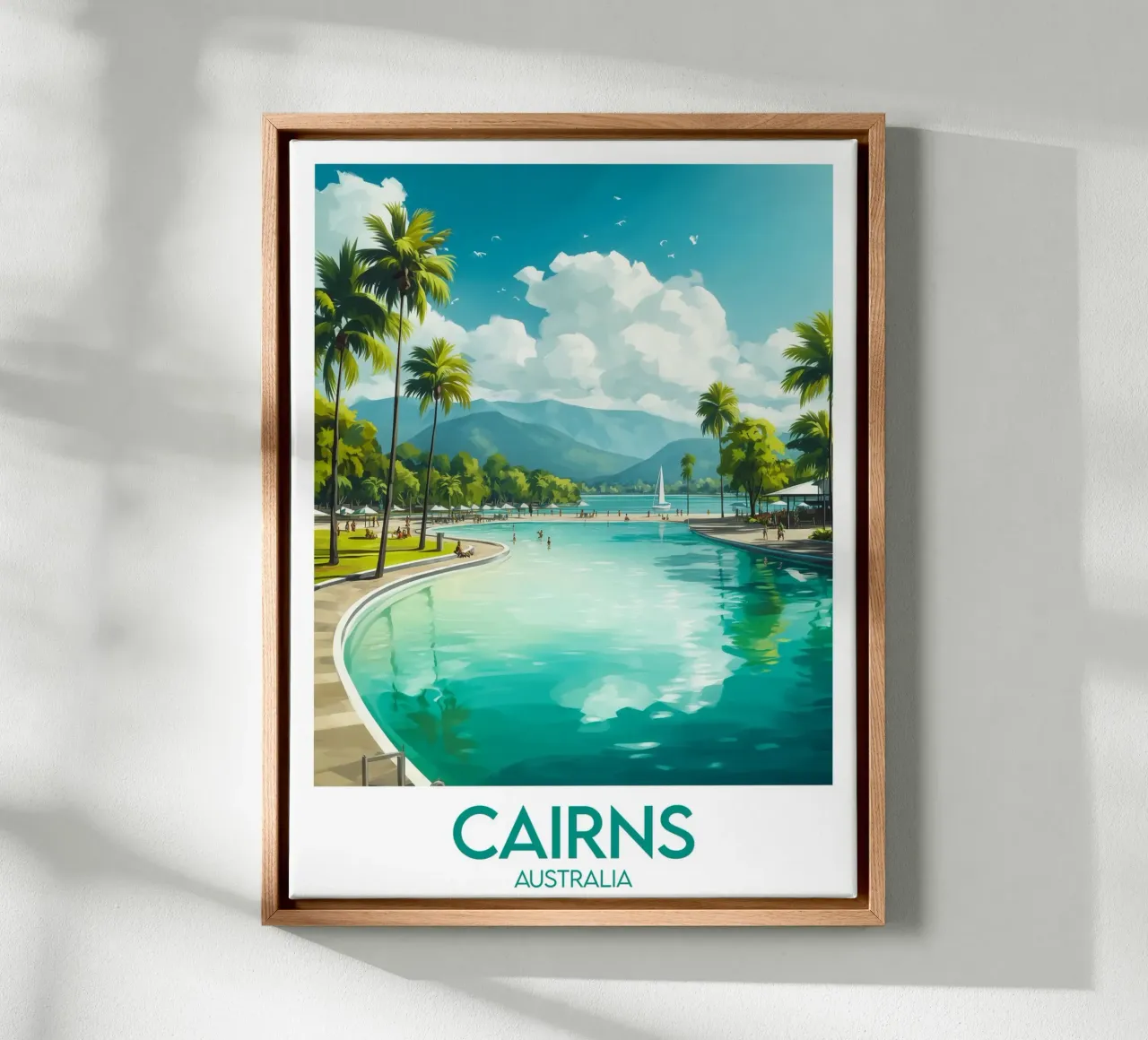 Affiche Cairns tela con Cornice a cassetta da Frame the World