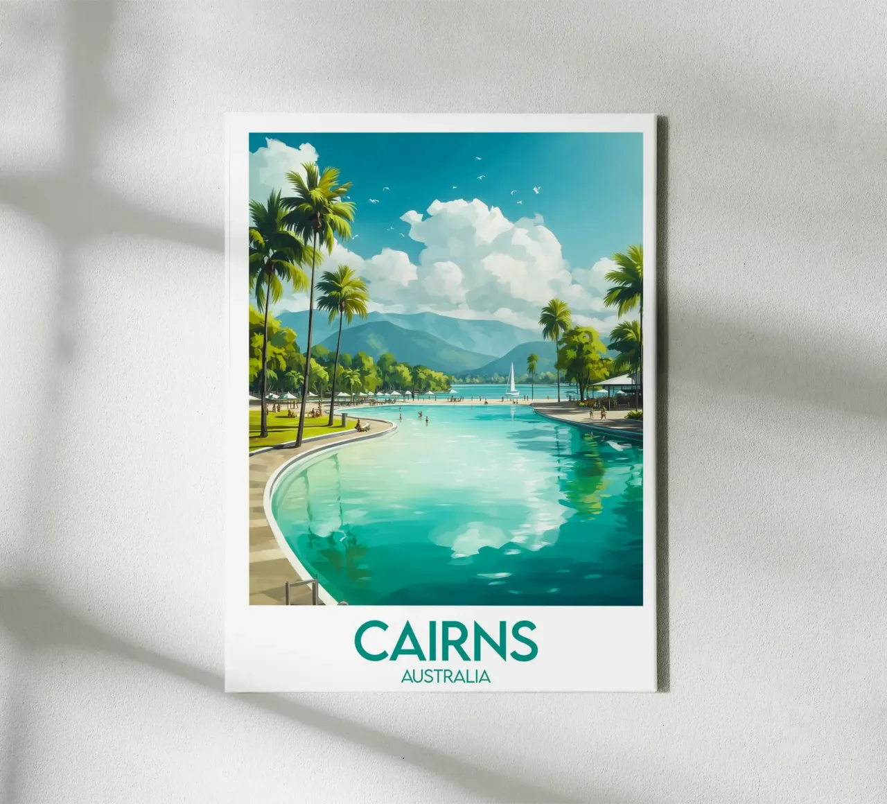 Affiche Cairns tela con Cornice a cassetta da Frame the World