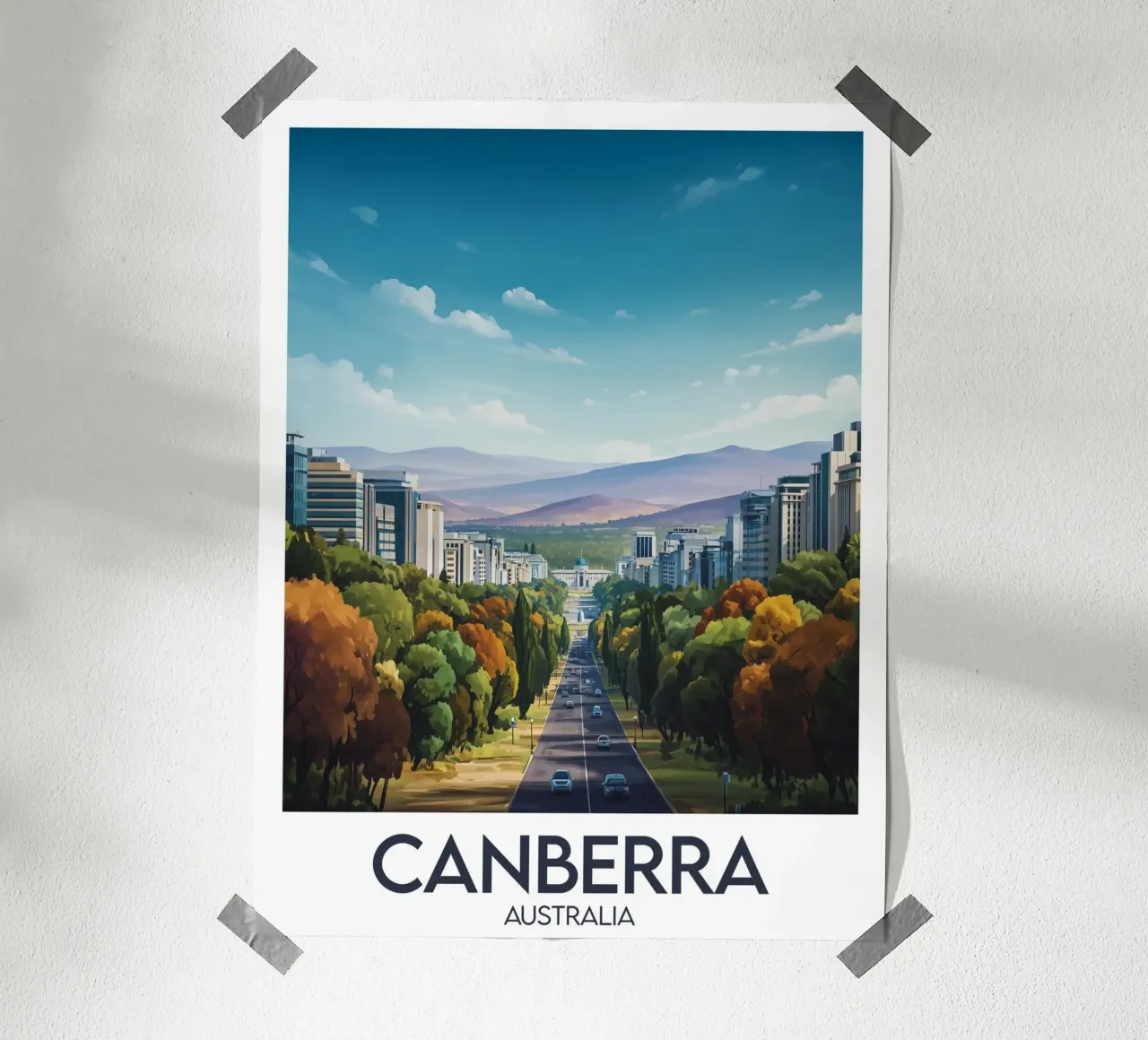 Affiche Canberra poster da Frame the World