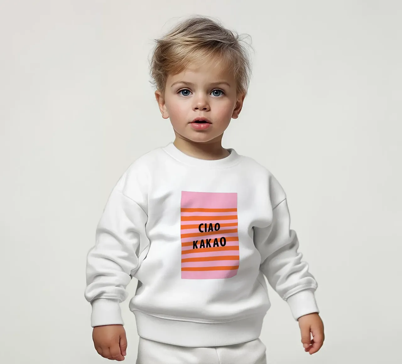 Ciao en cacao baby sweatshirt van Carinaprint