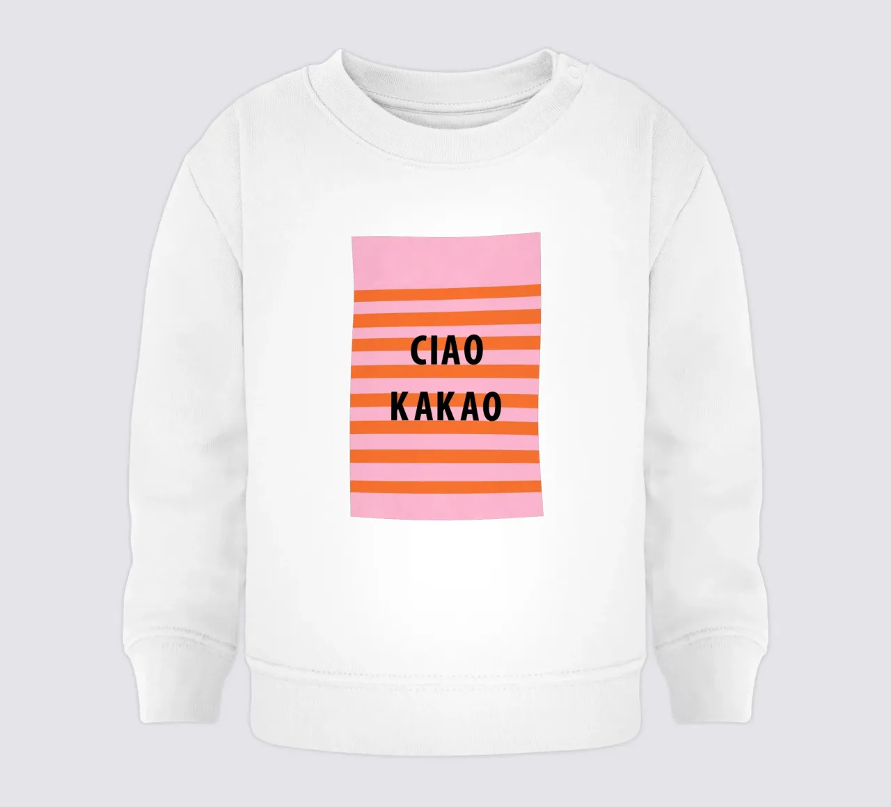 Ciao en cacao baby sweatshirt van Carinaprint
