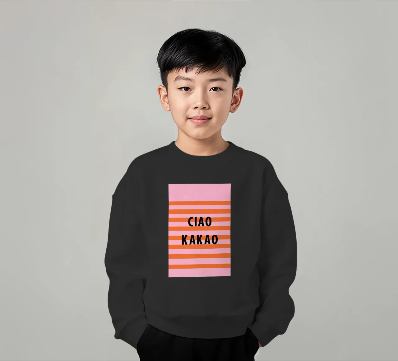 Ciao e cacao felpa bambino da Carinaprint