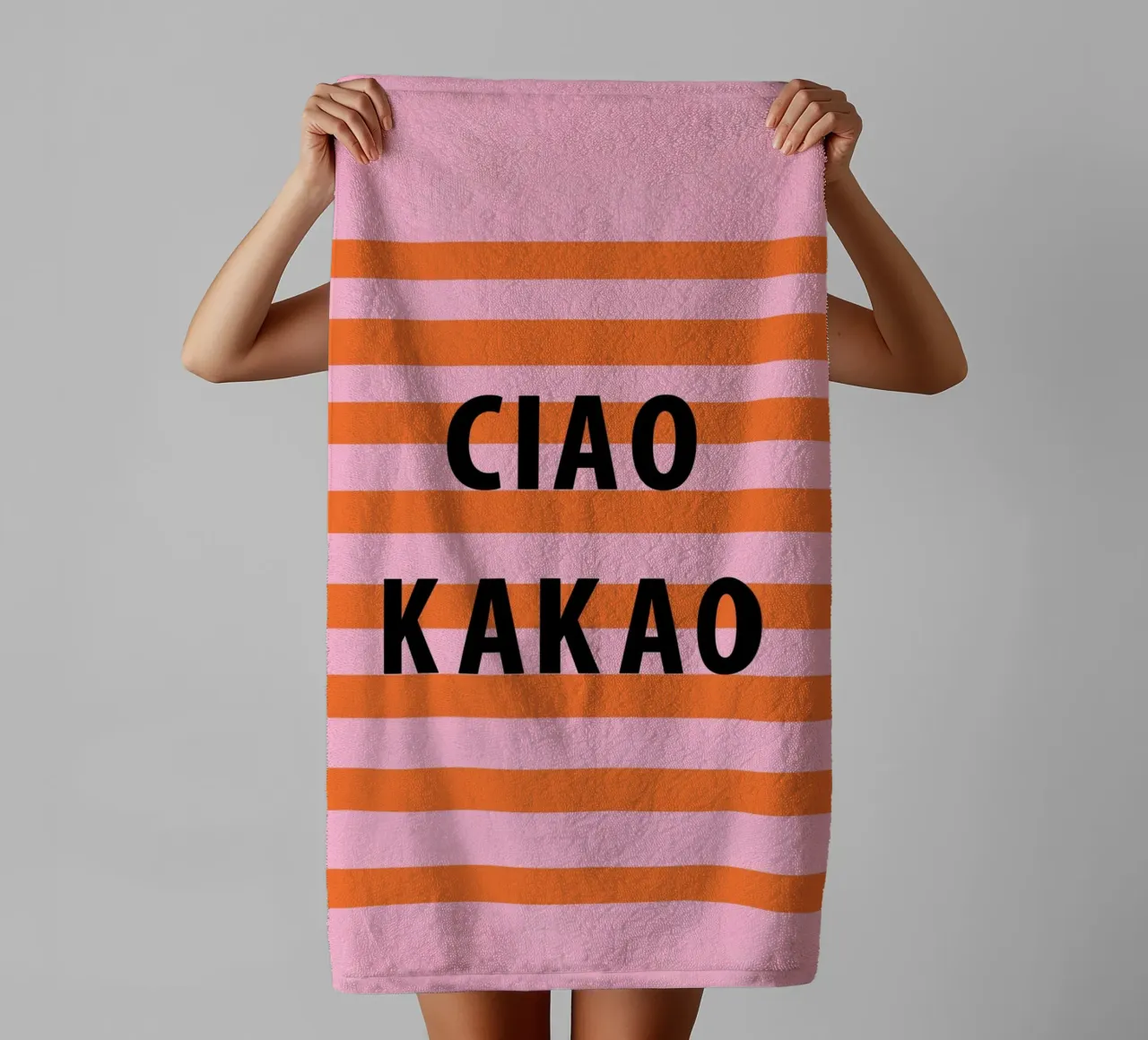 Ciao und Kakao Handtuch von Carinaprint