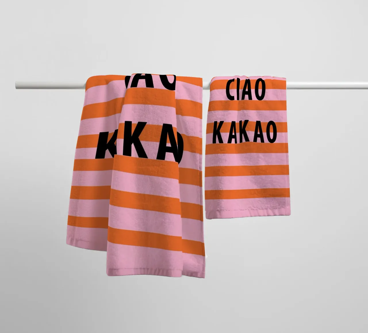 Ciao und Kakao Handtuch von Carinaprint