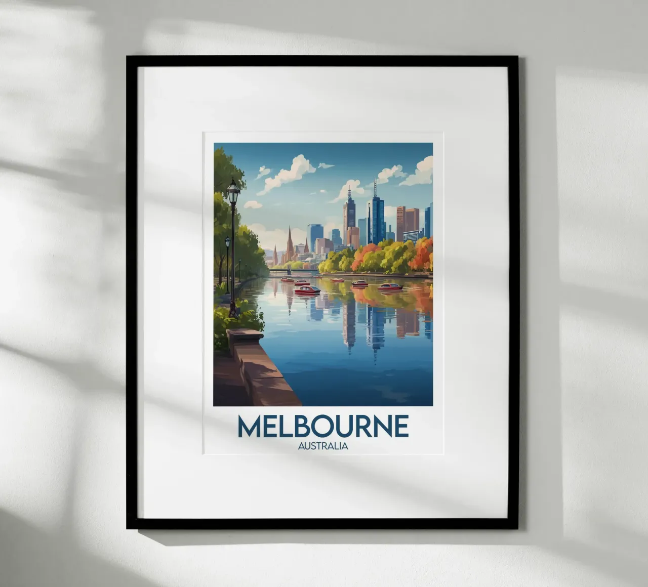 Affiche Melbourne poster con telaio in plastica da Frame the World