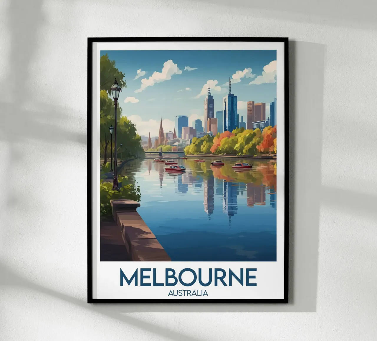 Affiche Melbourne poster con telaio in plastica da Frame the World
