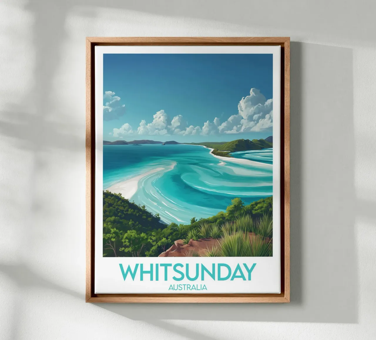 Affiche Whitsunday tela con Cornice a cassetta da Frame the World