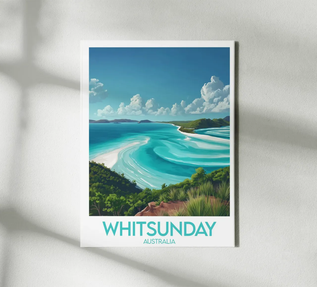 Affiche Whitsunday tela con Cornice a cassetta da Frame the World