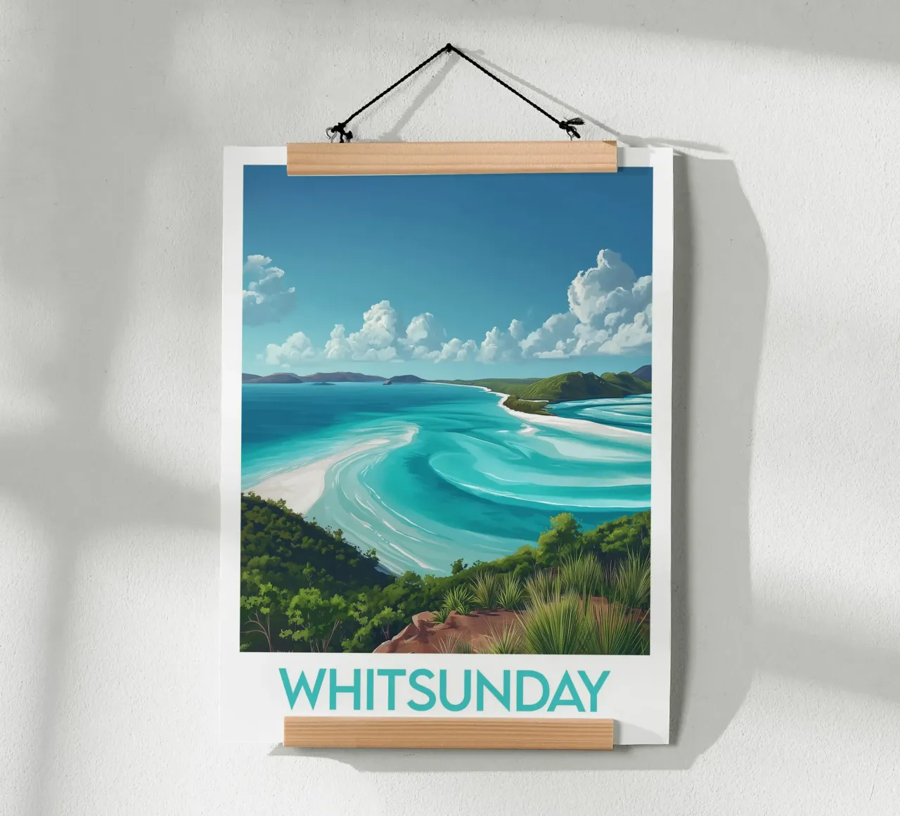 Affiche Whitsunday poster con telaio in plastica da Frame the World
