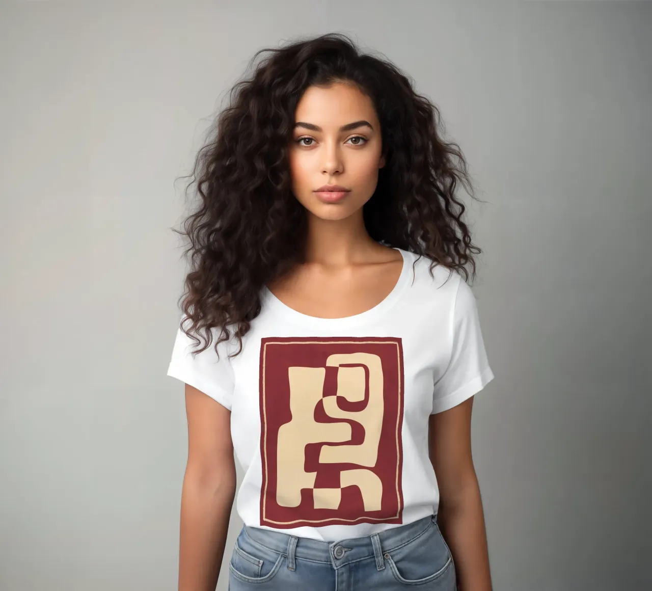 Abstract Art 55A women's fitted t-shirt by ThingDesign