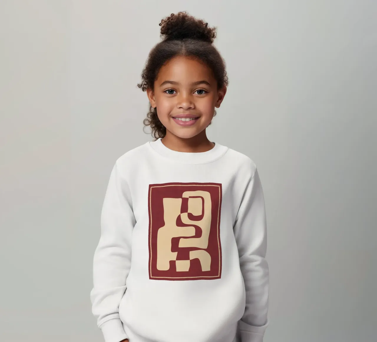 Abstracte kunst 55A kinder sweatshirt van ThingDesign
