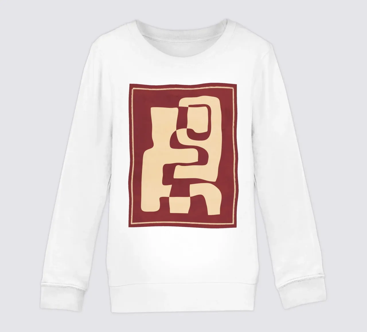 Abstracte kunst 55A kinder sweatshirt van ThingDesign