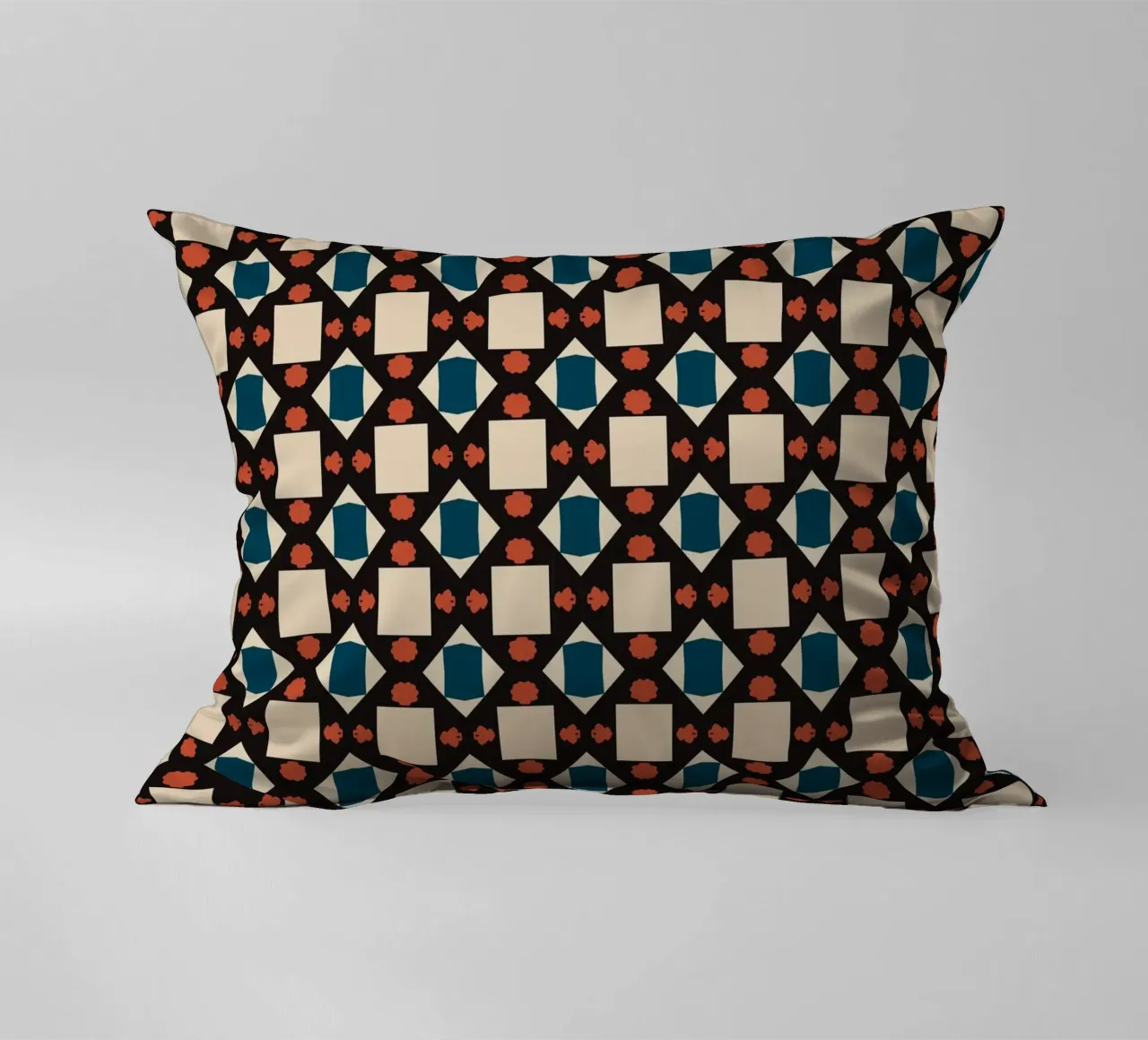 Geometrical pattern boho decorative cushion by Little Dean