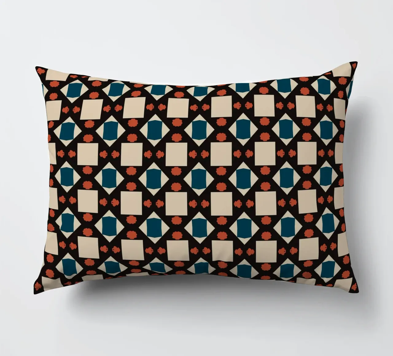 Geometrical pattern boho decorative cushion by Little Dean