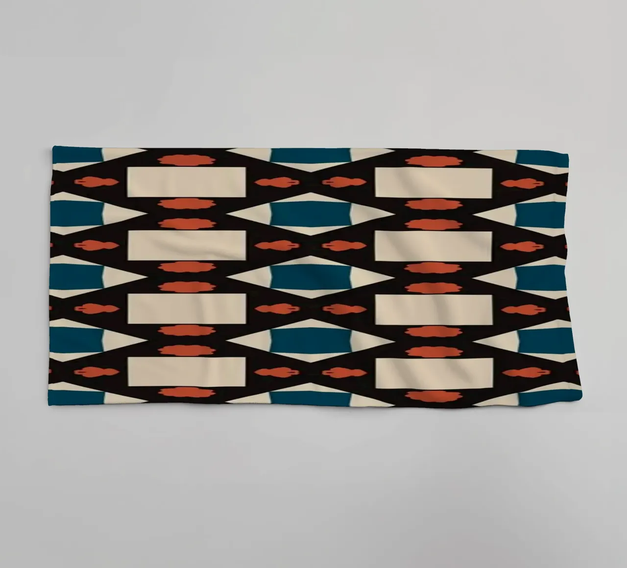 Geometrical pattern boho towel by Little Dean