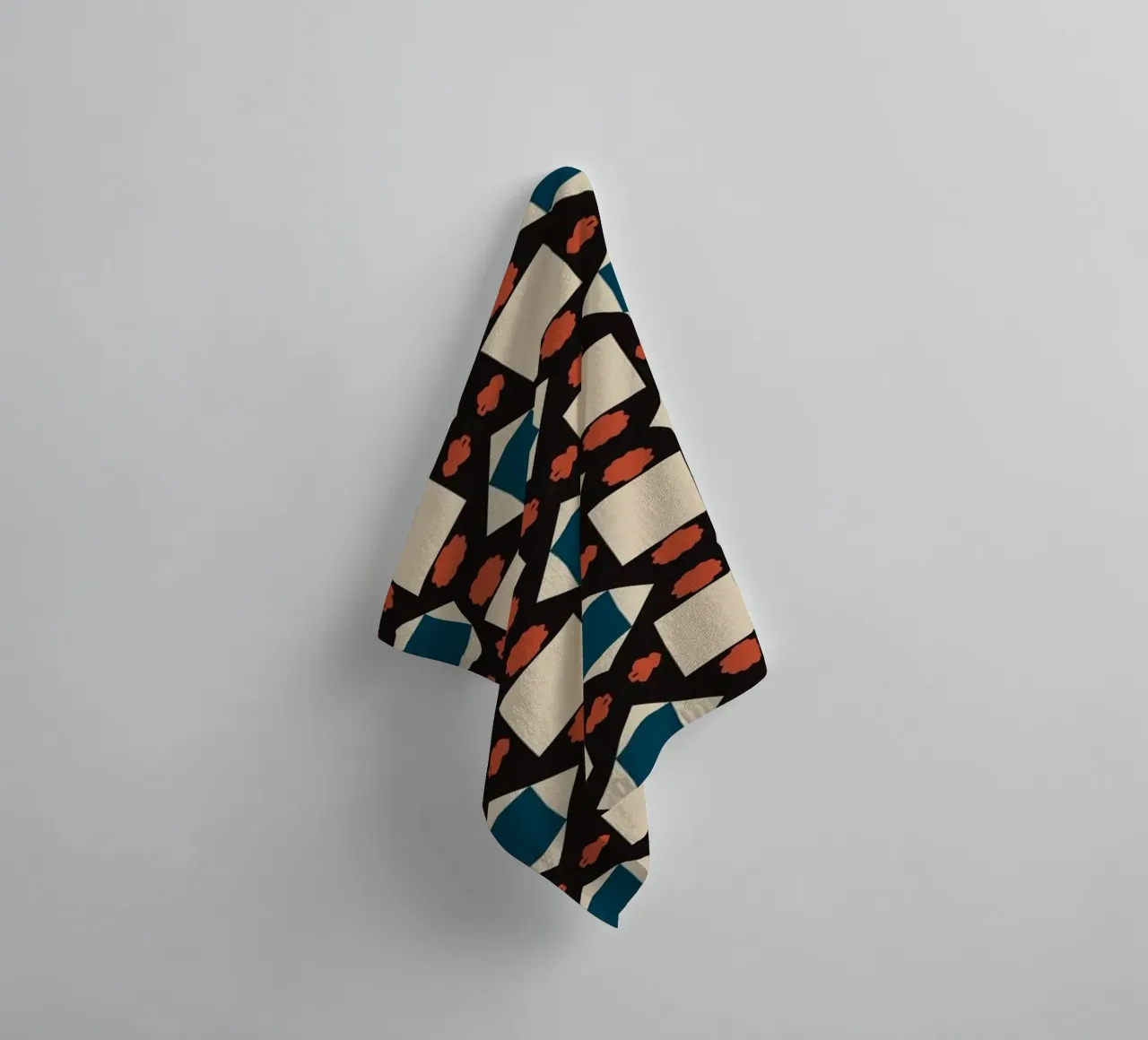Geometrical pattern boho towel by Little Dean