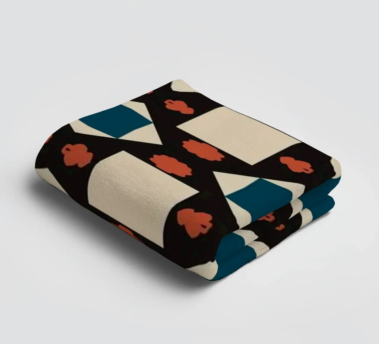 Geometrical pattern boho towel by Little Dean