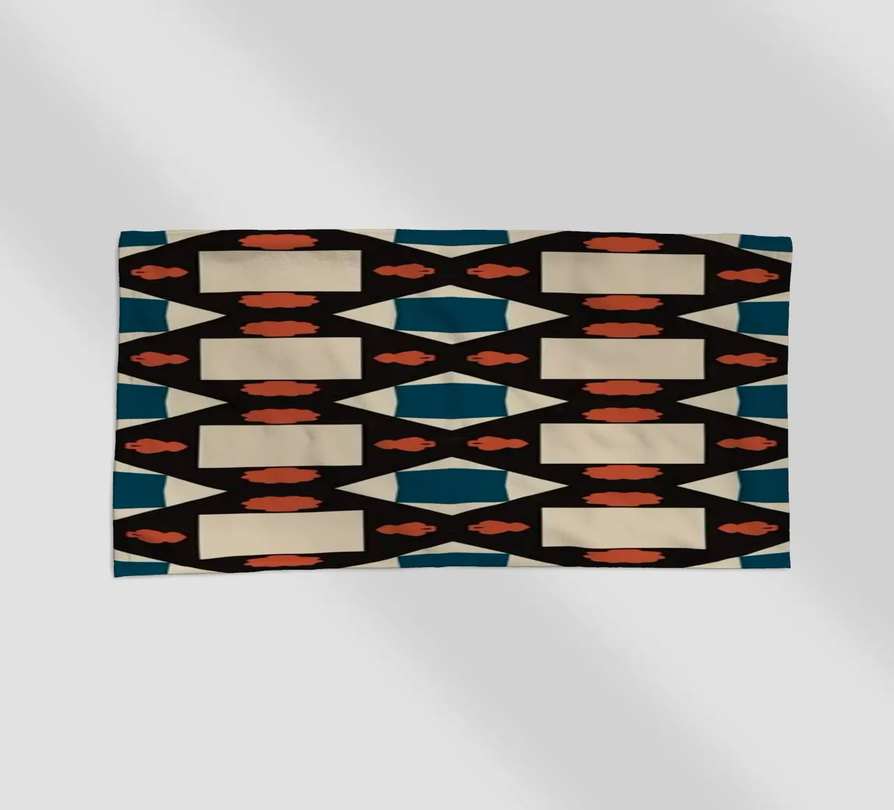Geometrical pattern boho beach towel by Little Dean