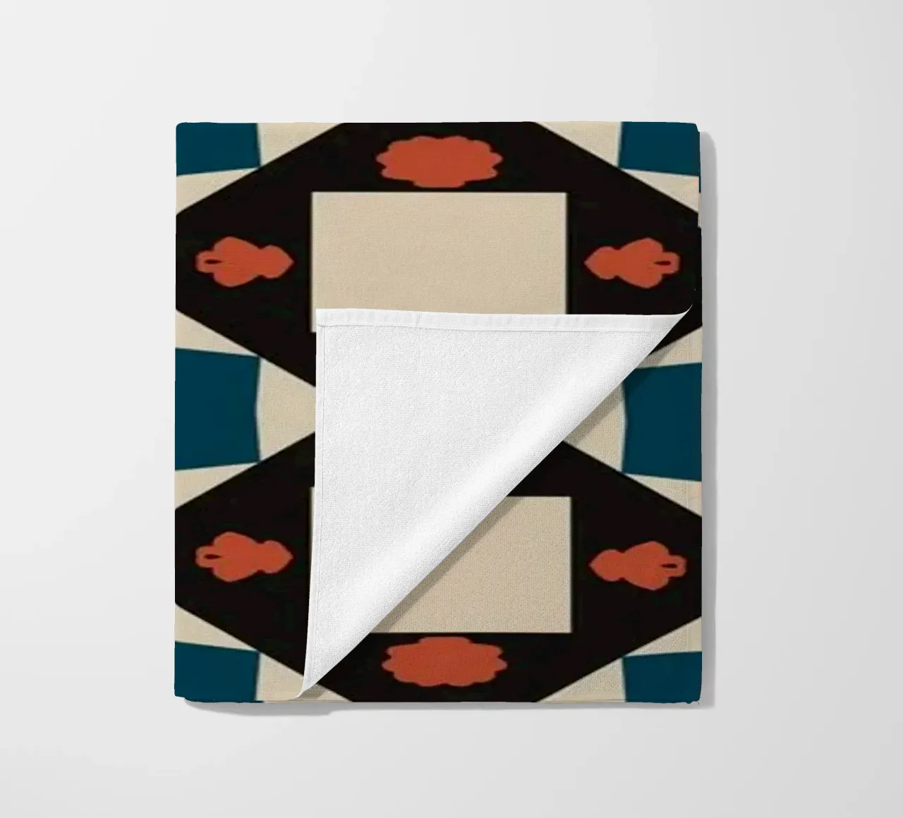 Geometrical pattern boho beach towel by Little Dean