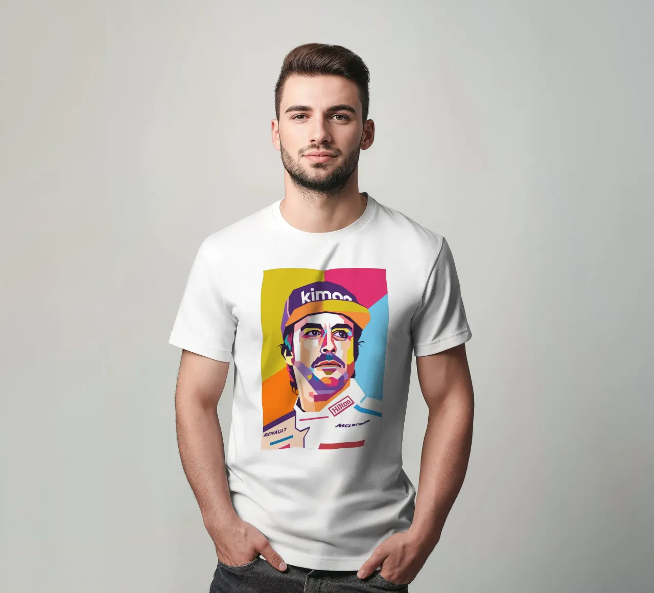 Fernando Alonso Formula Uno t-shirt da Hantamrata