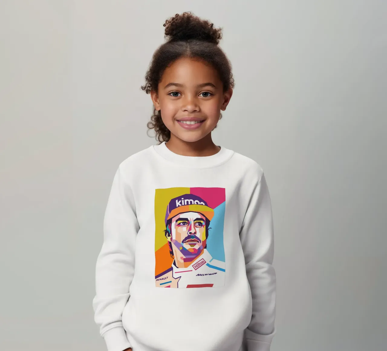 Fernando Alonso Formula Uno felpa bambino da Hantamrata