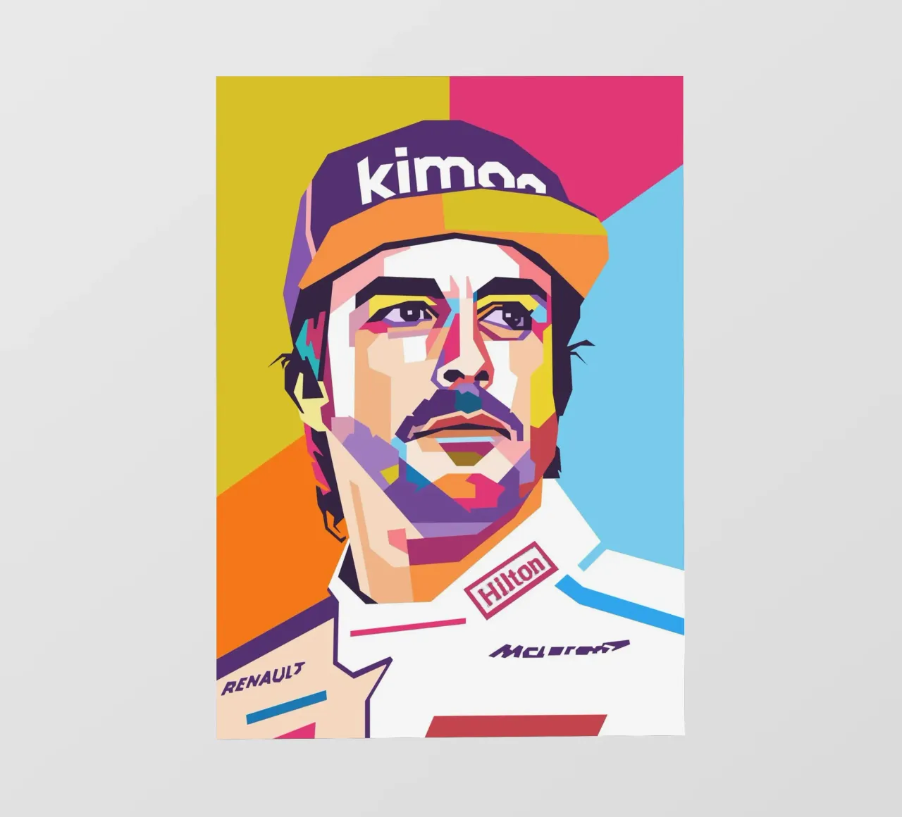 Fernando Alonso Formula Uno telo in pvc da Hantamrata