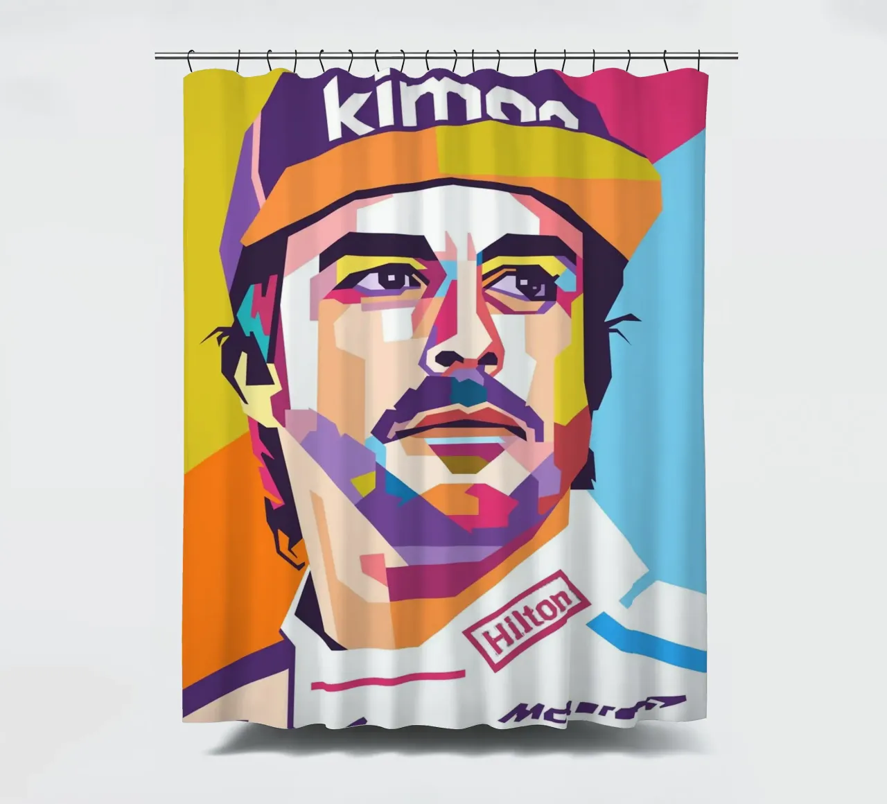 Fernando Alonso Formula Uno tenda da doccia da Hantamrata