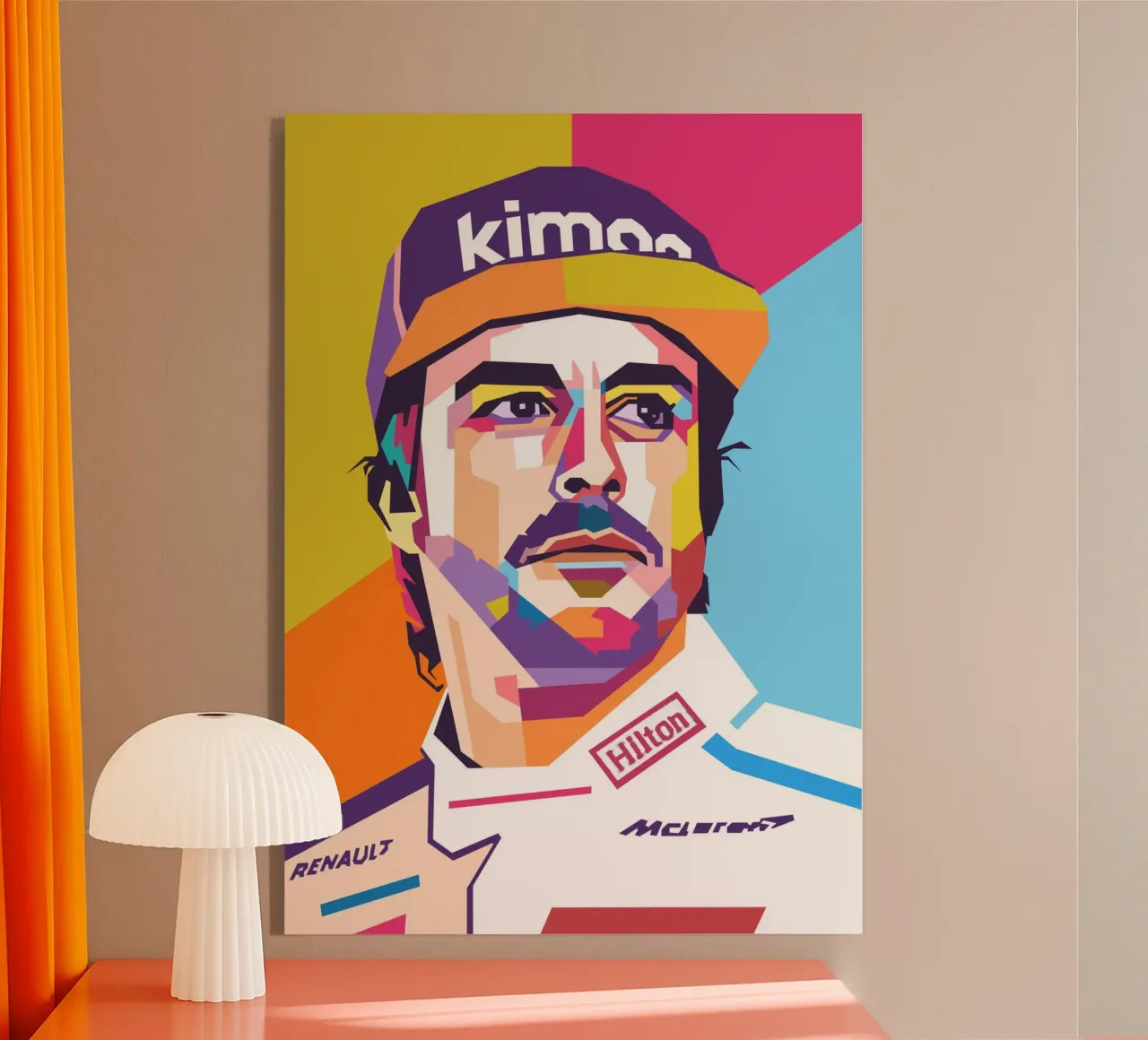 Fernando Alonso Formula Uno plexiglass da Hantamrata