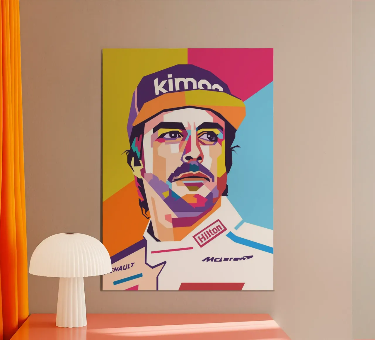 Fernando Alonso Formula Uno alluminio dibond da Hantamrata