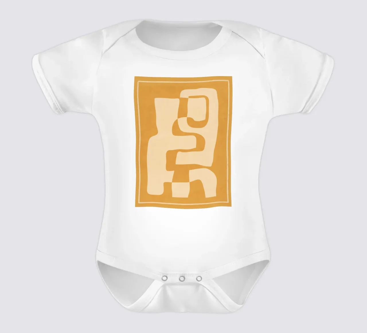 Abstracte kunst 55b babyrompertje korte mouwen van ThingDesign