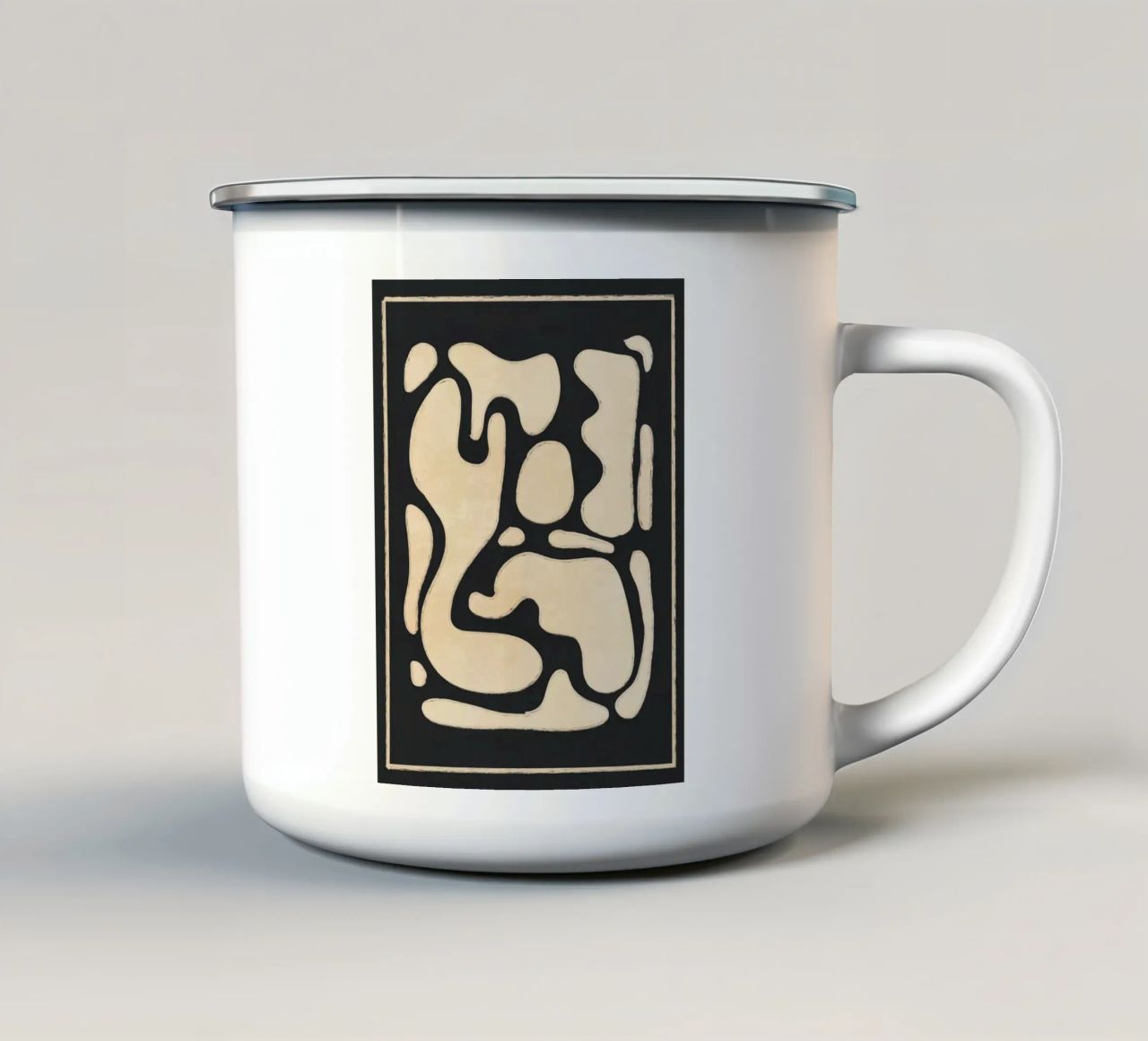 Forme astratte moderne e minimali 20 tazza in smalto da ThingDesign