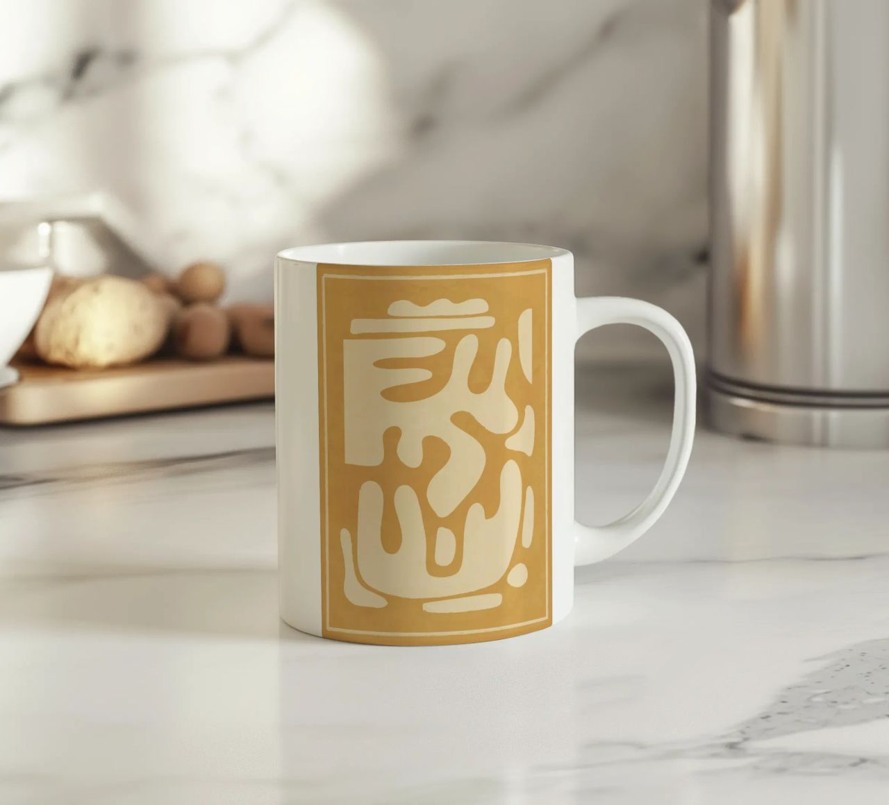Modern Abstract Minimal Shapes 21 ceramic mug by ThingDesign