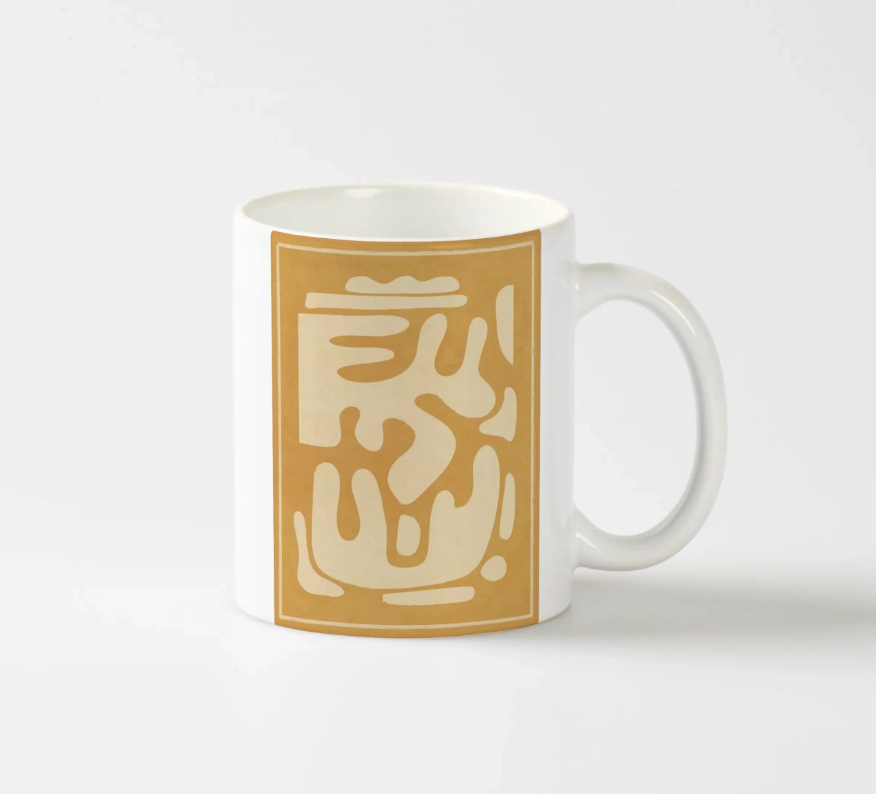 Modern Abstract Minimal Shapes 21 ceramic mug by ThingDesign