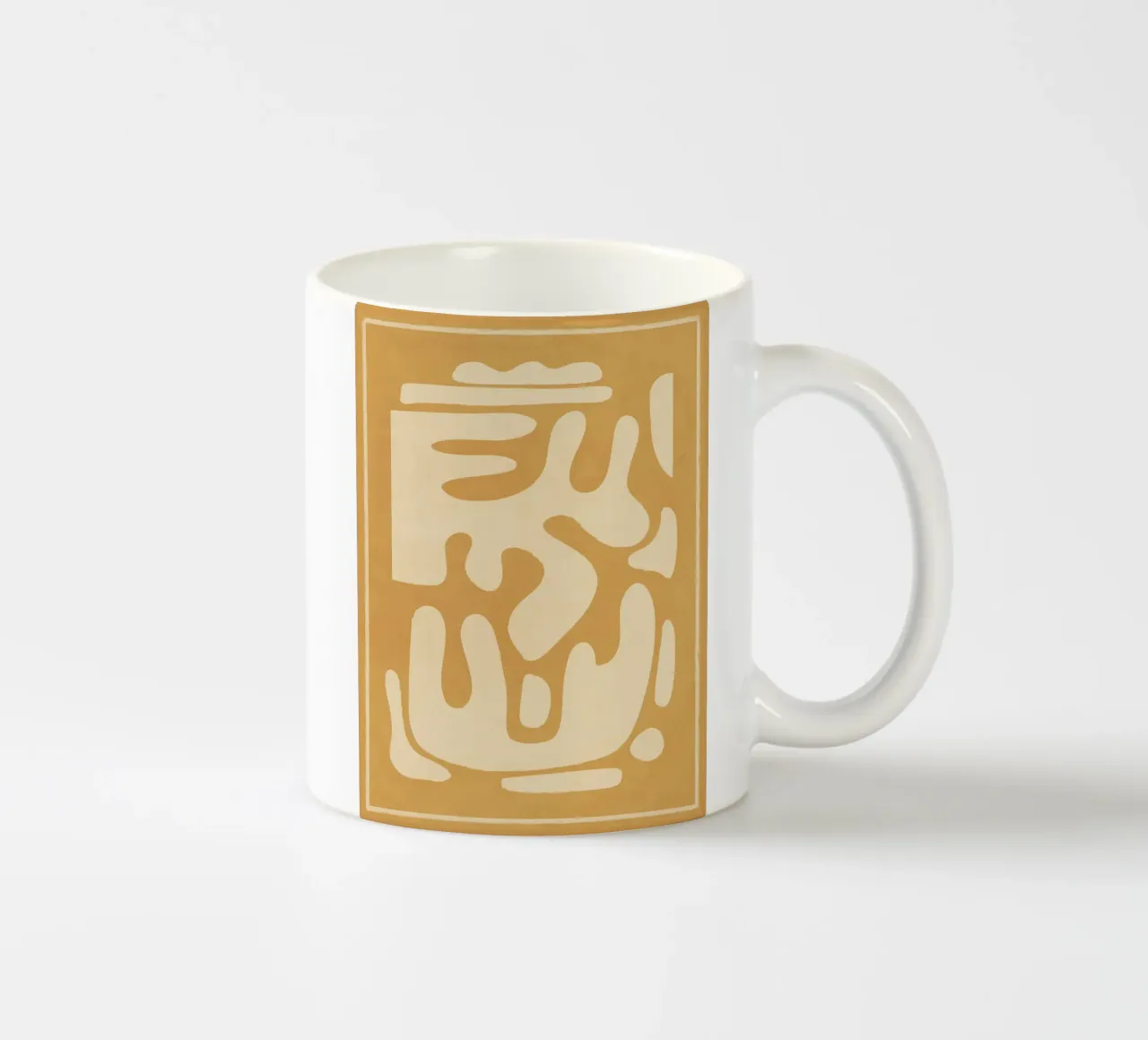 Moderne abstrakte minimale Formen 21 Keramik Tasse von ThingDesign