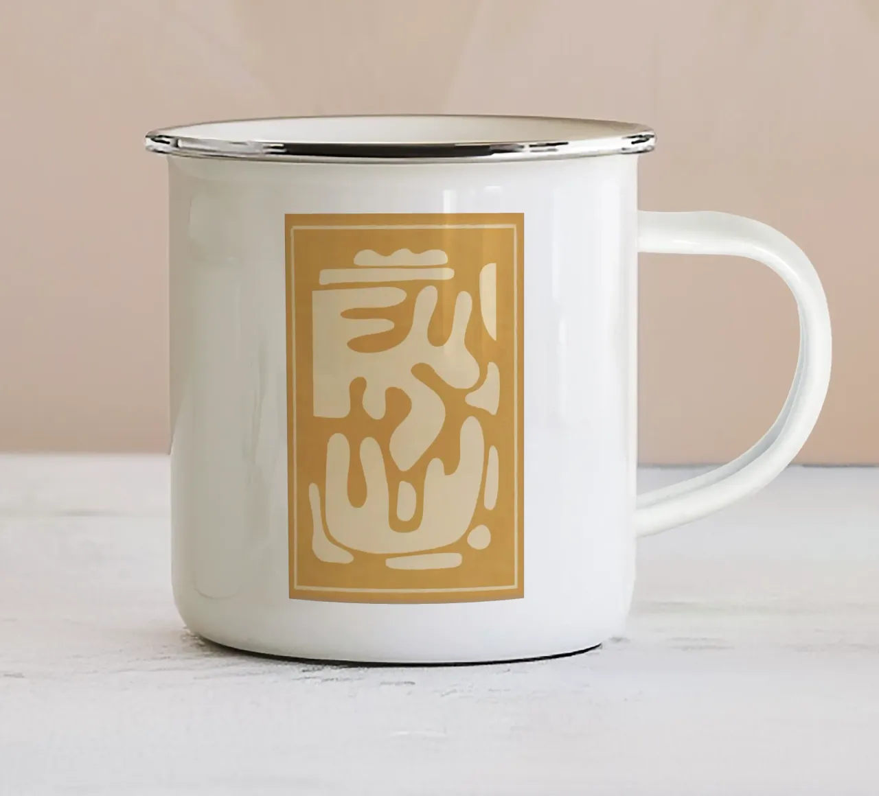 Forme astratte moderne e minimali 21 tazza in smalto da ThingDesign