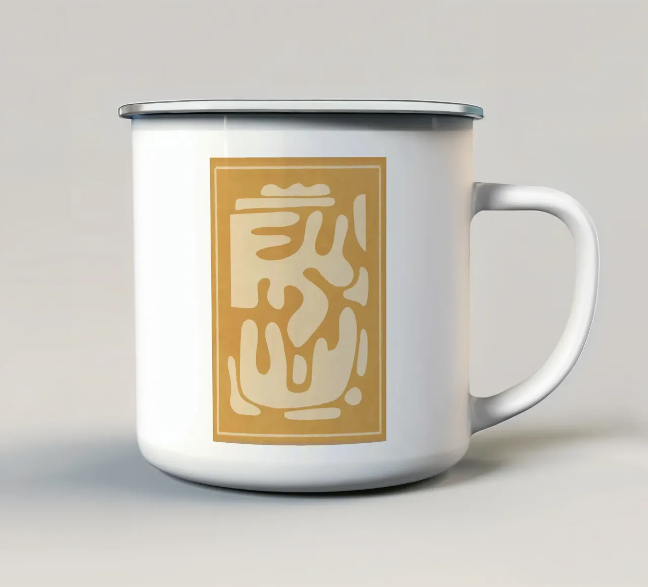 Formas modernas, abstractas y mínimas 21 taza de esmalte de ThingDesign
