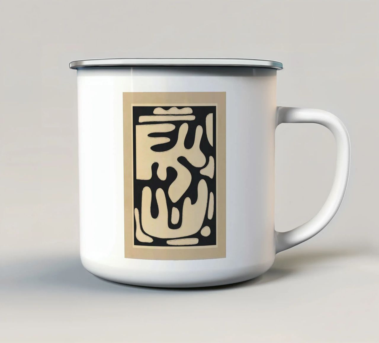 Forme astratte moderne e minimali 22 tazza in smalto da ThingDesign