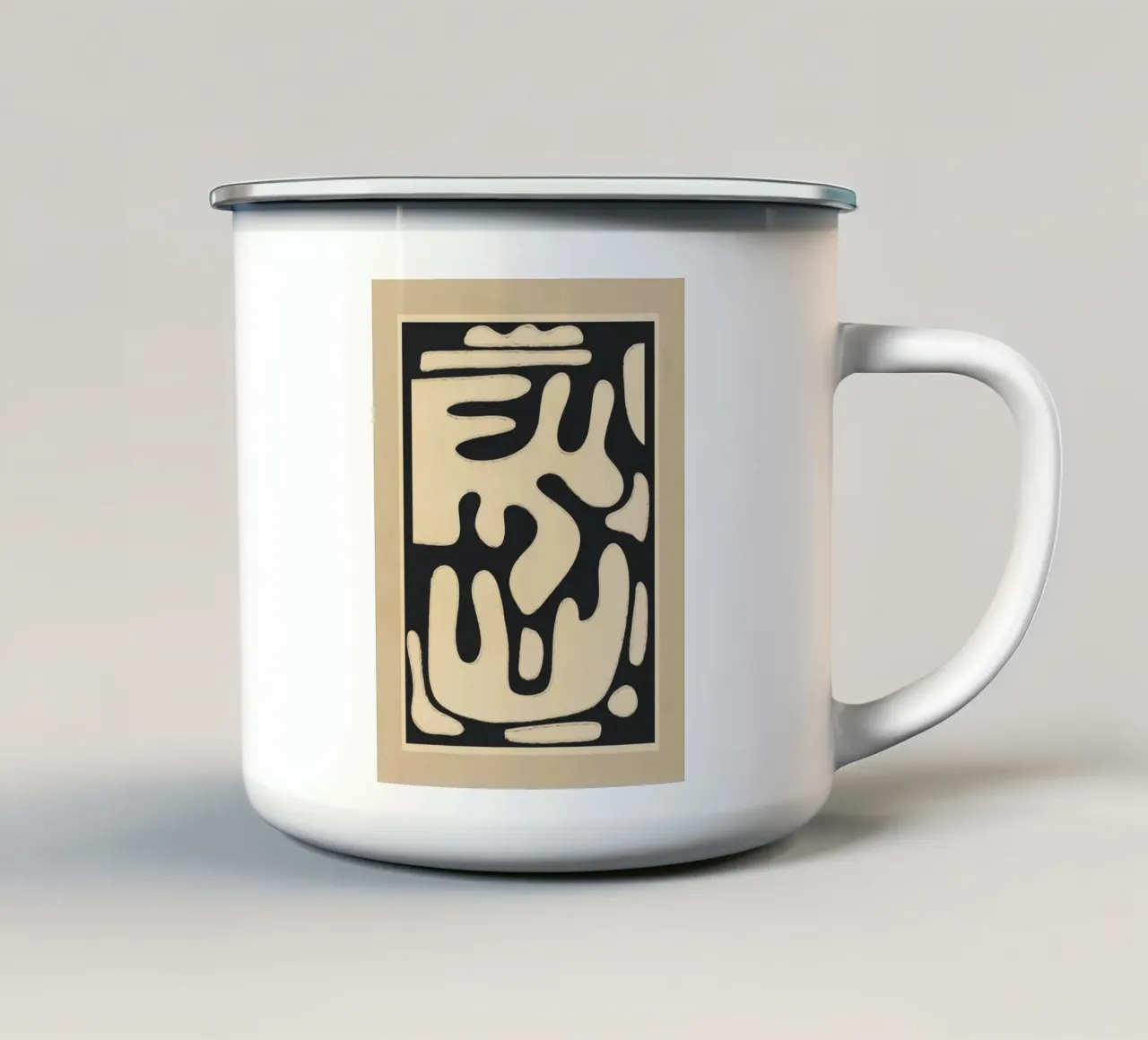 Forme astratte moderne e minimali 22 tazza in smalto da ThingDesign