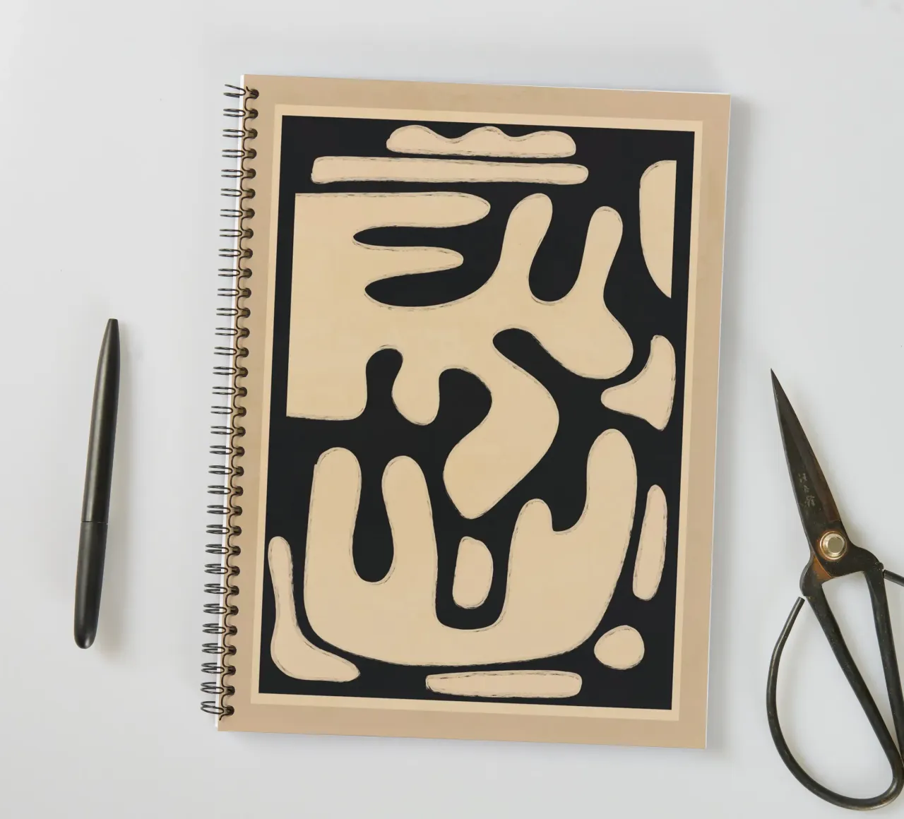 Modern Abstract Minimal Shapes 22 spiral notebook by ThingDesign