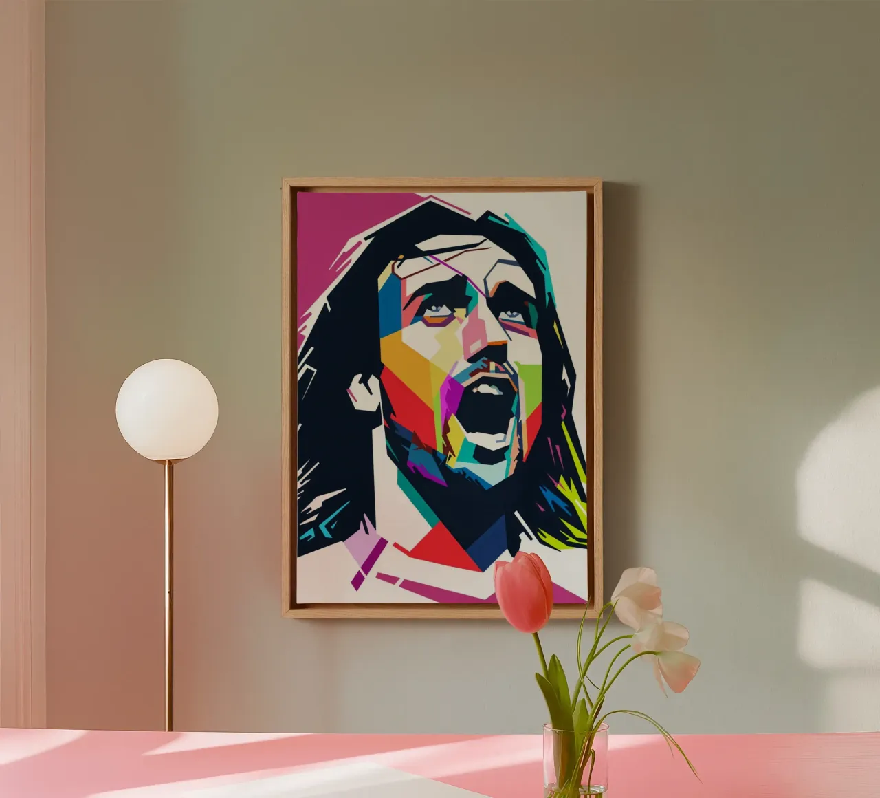 Gabriel Batistuta the legend football player canvas with Floater frame by Hantamrata