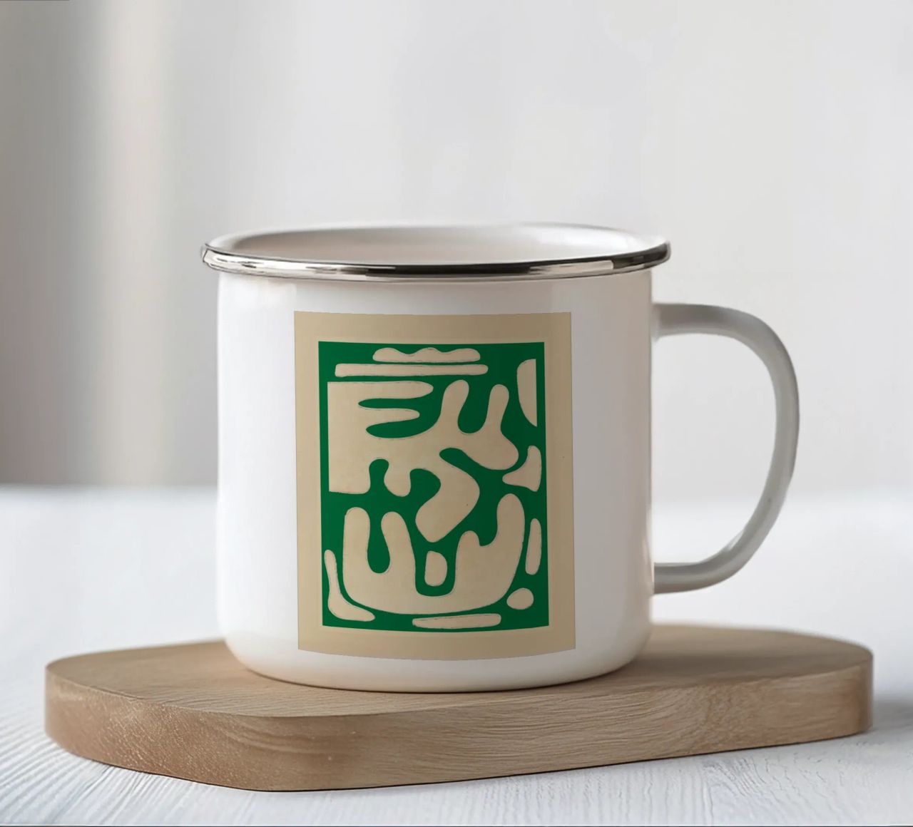 Forme astratte moderne e minimali 23 tazza in smalto da ThingDesign